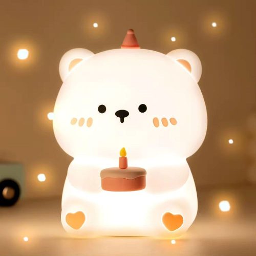 Asztali lámpa éjjeliszekrényre szülinapi teddy maci Art Deco érintésvezérelt stílus