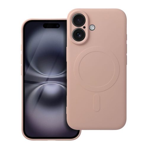 SILICONE MAG COVER tok kompatibilis MagSafe-fel, IPHONE 16 rózsaszín