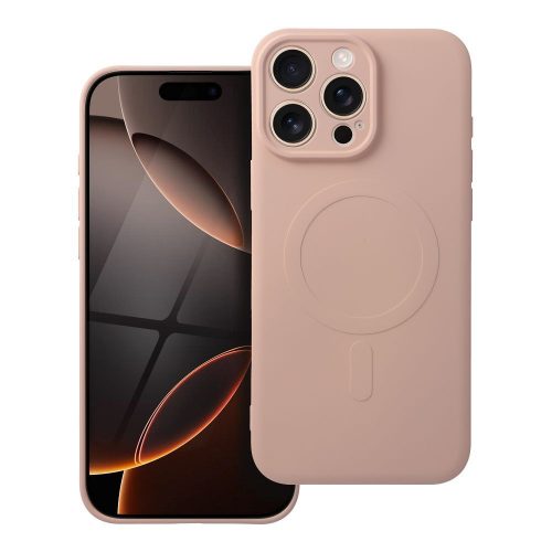 SILICONE MAG COVER tok kompatibilis MagSafe-fel IPHONE 16 Pro Max-hoz rózsaszín