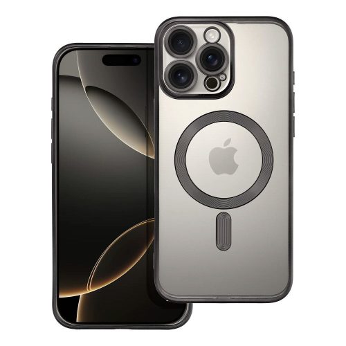 ELECTRO MAG COVER tok kompatibilis MagSafe-fel az IPHONE 16 Pro Max készülékhez fekete színben.