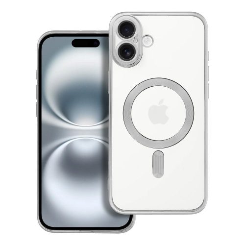 ELECTRO MAG COVER tok, MagSafe kompatibilis, IPHONE 16 Plus ezüst
