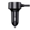 BASEUS autós töltő USB A + Type C + 2 x szivargyújtó PD 5A 30W C00455300121-00 fekete