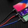 BASEUS cable 3in1 USB A to Micro USB / Lightning / Type C 3,5A CAMLT-BSY01 0,3 m fekete