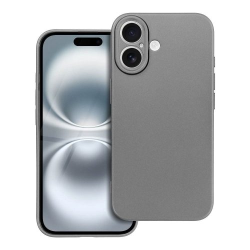 METALLIC tok IPHONE 16 készülékhez szürke