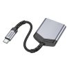 Adapter AUX 2 az 1-ben USB C-ről USB C-re / Jack 3,5 mm Hoco 27W LS39 fém szürke