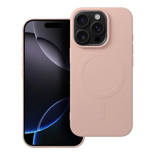 SILICONE MAG COVER (nagy lyuk) tok, kompatibilis a MagSafe-fel, IPHONE 16 Pro-hoz, rózsaszín