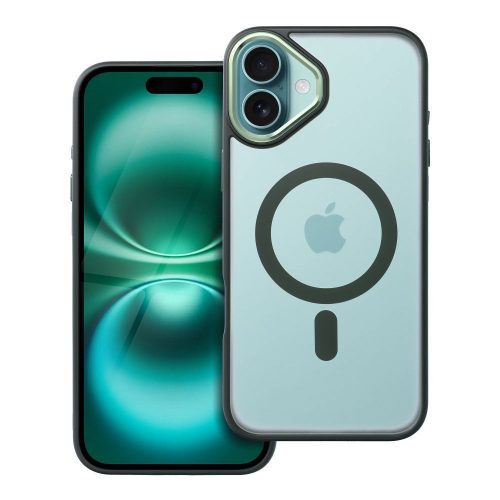 MATTE MAG COVER tok kompatibilis a MagSafe-dal az IPHONE 16 Plus zöld színűhöz