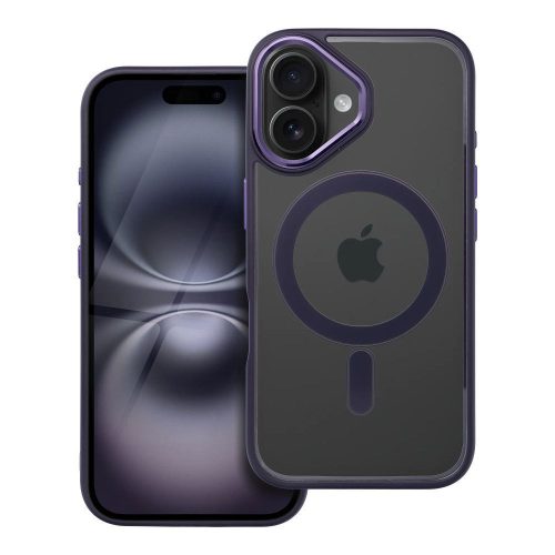 COLOR EDGE MAG COVER tok kompatibilis a MagSafe-fel az IPHONE 16 mély lila verziójához
