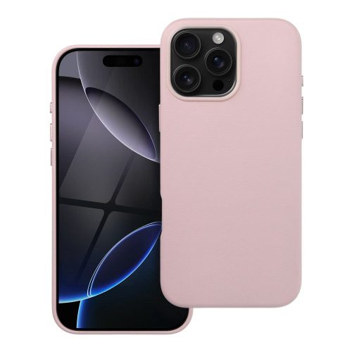bőr MAG COVER tok IPHONE 16 Pro Max-hoz homok rózsaszín