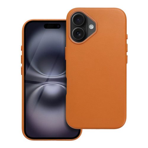bőr MAG COVER tok IPHONE 16 narancs