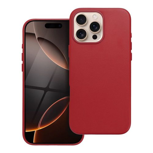 bőr MAG COVER tok IPHONE 16 Pro Max-hoz piros