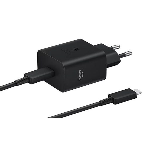 SAMSUNG epiroseti töltő Type C + Type C to Type C kábel PD 3A 45W EP-T4511XBEGEU fekete bliszter