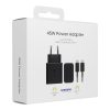 SAMSUNG epiroseti töltő Type C + Type C to Type C kábel PD 3A 45W EP-T4511XBEGEU fekete bliszter