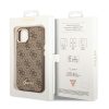 GUESS case for IPHONE 13 / 14 / 15 GUHCP14SHG4SHW (4G Vintage Gold Logo) brown