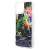 GUESS tok iPHONE 13 / 14 / 15 GUHCP14SLFLSB (Flower Liquid Glitter) kék