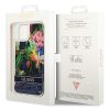 GUESS tok iPHONE 13 / 14 / 15 GUHCP14SLFLSB (Flower Liquid Glitter) kék