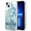 GUESS tok iPHONE 13 / 14 / 15 készülékhez GUHCP14SLFLSN (Flower Liquid Glitter) zöld