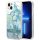 GUESS tok iPHONE 13 / 14 / 15 készülékhez GUHCP14SLFLSN (Flower Liquid Glitter) zöld