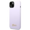 GUESS tok IPHONE 13 / 14 / 15 készülékhez GUHCP14SSLSMU (Szilikon Vintage Arany Logó) lila