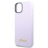 GUESS tok IPHONE 13 / 14 / 15 készülékhez GUHCP14SSLSMU (Szilikon Vintage Arany Logó) lila