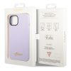 GUESS tok IPHONE 13 / 14 / 15 készülékhez GUHCP14SSLSMU (Szilikon Vintage Arany Logó) lila