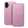 DUAL POCKET Könyvtok IPHONE 16 Plus-hoz világos rózsaszín