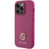 GUESS tok IPHONE 15 Pro-hoz GUHCP15LPS4DGPP (Strass Metal Logo) rózsaszín