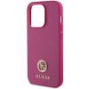 GUESS tok IPHONE 15 Pro-hoz GUHCP15LPS4DGPP (Strass Metal Logo) rózsaszín