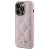 GUESS tok IPHONE 15 Pro GUHCP15LPSQSQSP (Quilted Metal Logo) rózsaszín
