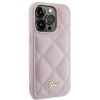 GUESS tok IPHONE 15 Pro GUHCP15LPSQSQSP (Quilted Metal Logo) rózsaszín