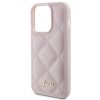 GUESS tok IPHONE 15 Pro GUHCP15LPSQSQSP (Quilted Metal Logo) rózsaszín