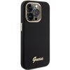 GUESS tok IPHONE 15 Pro-hoz GUHCP15LSMBSLK (Szilikon Script Fém Logó & Keret) fekete