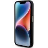 GUESS tok IPHONE 15 Pro-hoz GUHCP15LSMBSLK (Szilikon Script Fém Logó & Keret) fekete