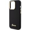 GUESS tok IPHONE 15 Pro-hoz GUHCP15LSMBSLK (Szilikon Script Fém Logó & Keret) fekete