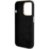 GUESS tok IPHONE 15 Pro-hoz GUHCP15LSMBSLK (Szilikon Script Fém Logó & Keret) fekete
