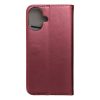 SMART MAGNETO könyvtok IPHONE 16 készülékhez, bordó