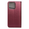 SMART MAGNETO könyvtok IPHONE 16 Pro-hoz burgundy színben