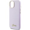 GUESS tok IPHONE 13 / 14 / 15 készülékekhez GUHCP15SPGMCSL (Glitter Glossy Script) lila