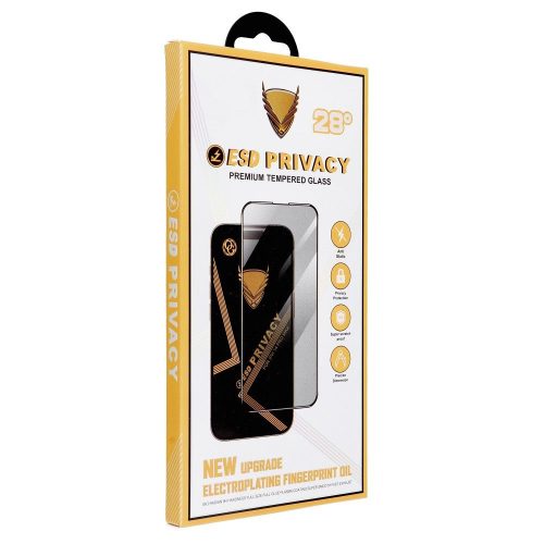 OG Premium Privacy üveg - iPhone 16 Plus-hoz fekete