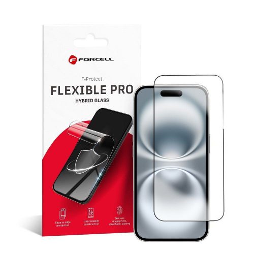 cell Rugalmas Nano üveg 5D iPhone 16 Plus készülékhez fekete színben