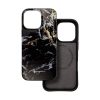CELL F-PROTECT Mirage, katonai ejtési teszten átesett tok, amely kompatibilis a MagSafe-fel, IPHONE 16 PRO MAX készülékhez, fekete márvány.