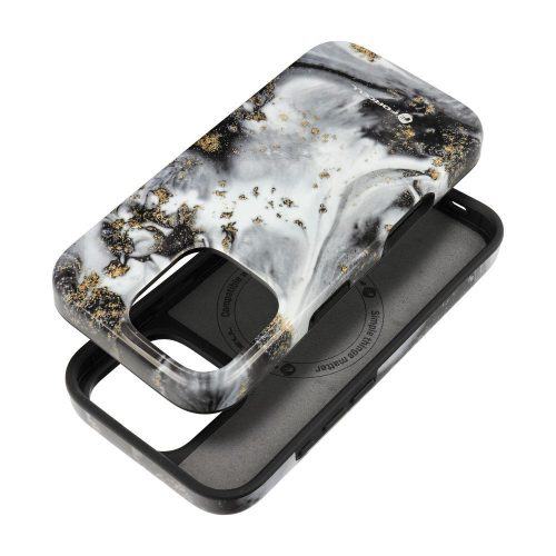 CELL F-PROTECT Mirage, katonai ejtésteszten átesett tok, kompatibilis a MagSafe-fel az IPHONE 16 PRO-hoz, ezüst köd színben