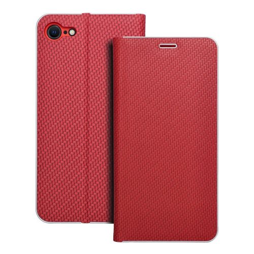 LUNA Book Carbon  IPHONE 7 / 8 / SE 2020 / SE 2022 piros