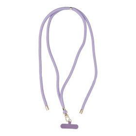   SWING (8mm) Phone lanyard, Phone pendant with adjustable length / cord length 165cm (max 82.5cm in the loop) / on the shoulder or neck - purple
