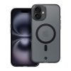 CELL F-PROTECT szintek dupla rétegű 4D technológiával, katonai csepp-tesztnek megfelelő, MagSafe kompatibilis az IPHONE 16 PLUS számára, füstszürke fekete