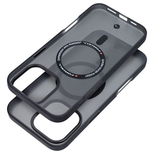 CELL F-PROTECT Levels, Dual Layer 4D technológia, Military Drop-Test kompatibilis a MagSafe-fel IPHONE 16 PRO MAX számára füstös fekete