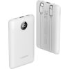 VEGER powerbank 10000 mAh beépített kábelekkel Type C / Lightning PD QC3.0 2A 22,5W C11C (W1170) fehér