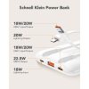 VEGER powerbank 10000 mAh beépített kábelekkel Type C / Lightning PD QC3.0 2A 22,5W C11C (W1170) fehér