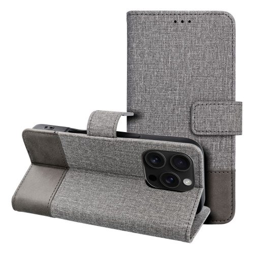 GOMMA Book az IPHONE 16 Plus-hoz, szürke