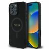 GUESS tok IPHONE 16 Pro Max készülékhez, kompatibilis a MagSafe GUHMP16XPSAHMCK (PU Saffiano Classic Logo) fekete színben